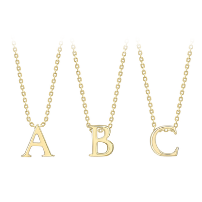 Beards 9ct Yellow Gold Initial Necklace A-Z