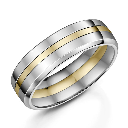 Zedd Natural Zirconium Men's Wedding Band 7mm ZN507