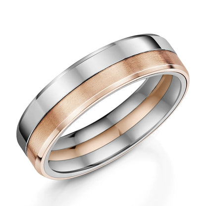 Zedd Natural Zirconium Men's Wedding Band 6mm ZN561