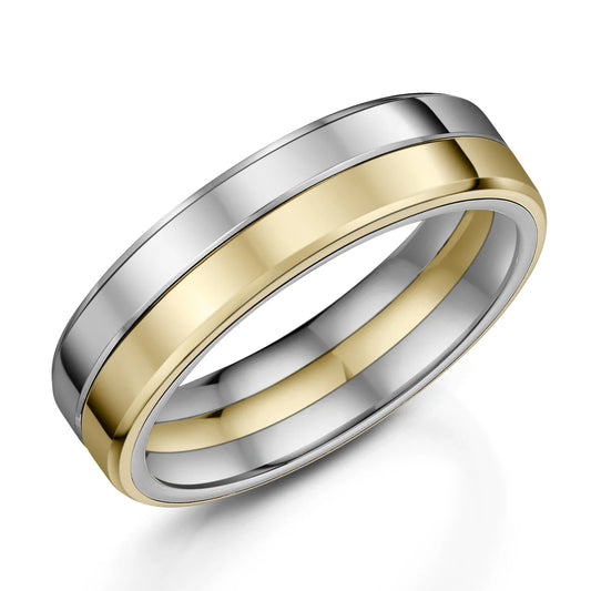 Zedd Natural Zirconium Men's Wedding Band 6mm ZN561