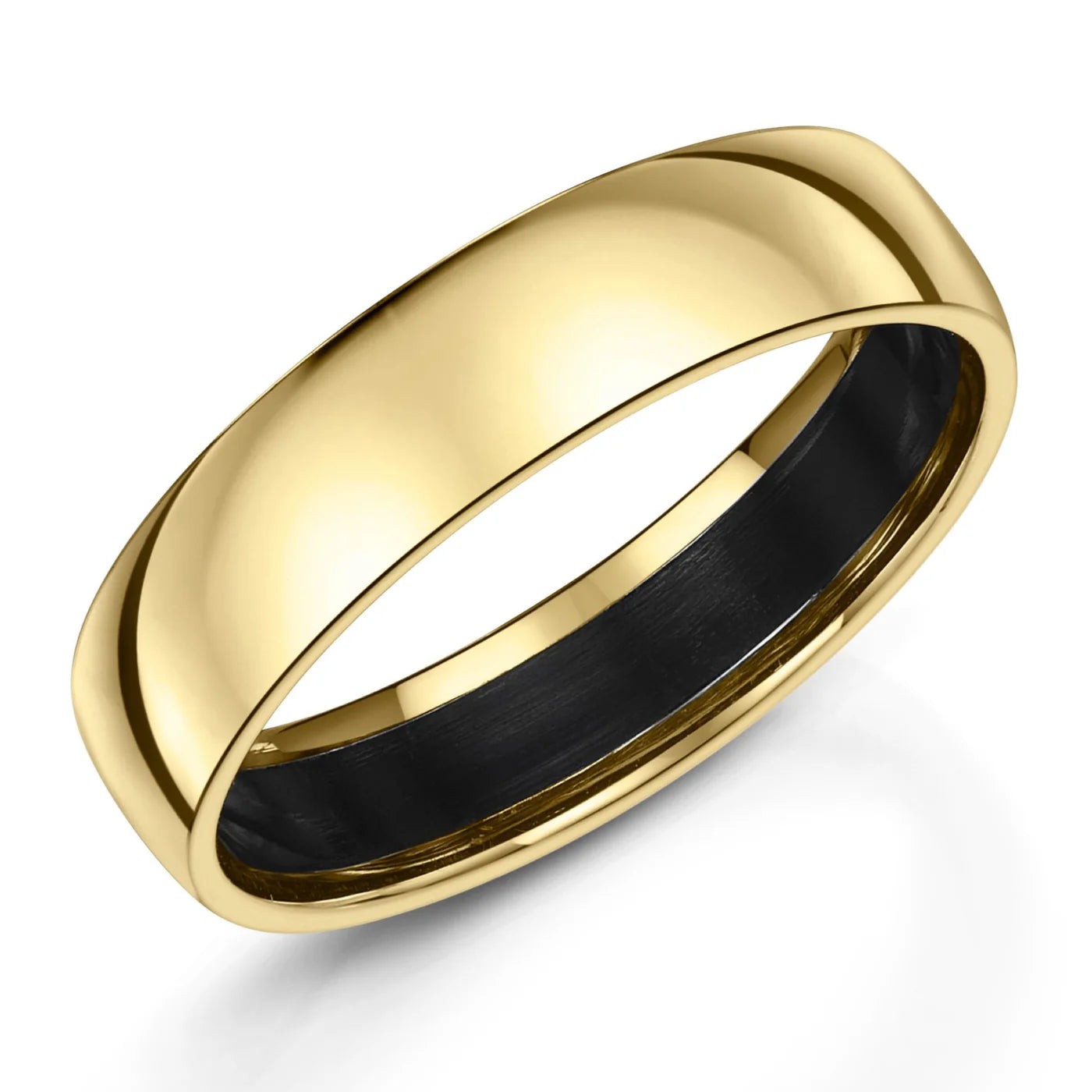Zedd Plain Zirconium Men's Wedding Band Slight Court 5mm