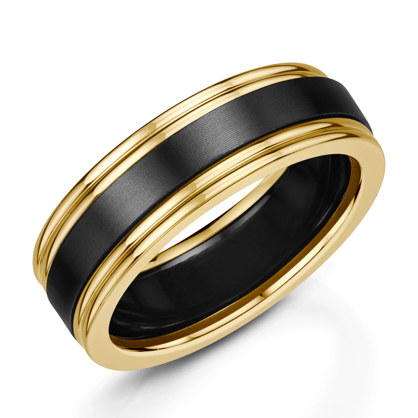 Zedd Duo Zirconium Men's Wedding Band 6mm ZR540/6
