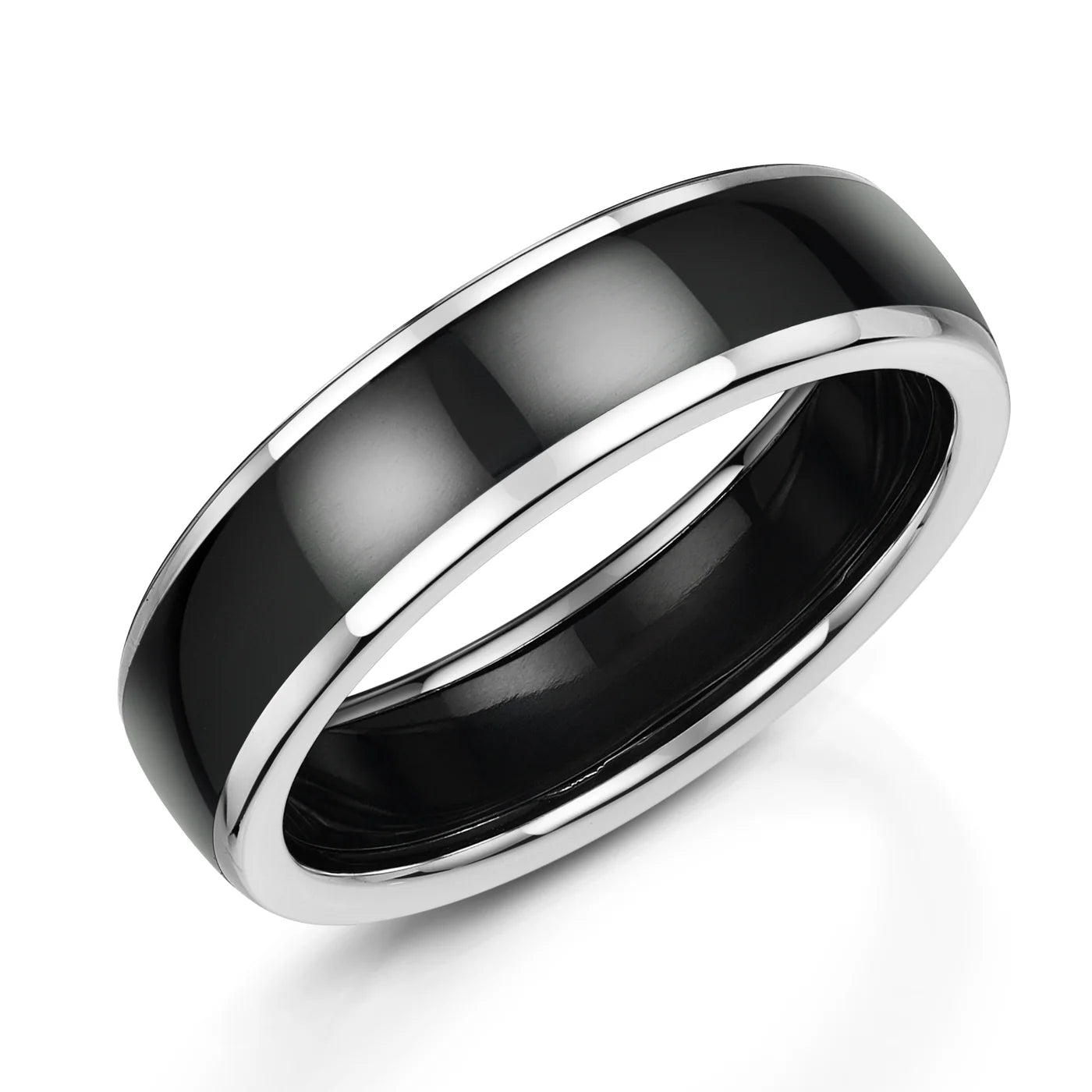 Zedd Duo Zirconium Men's Wedding Band 6mm ZR601/6