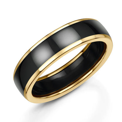 Zedd Duo Zirconium Men's Wedding Band 6mm ZR601/6