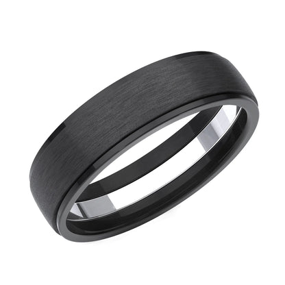Zedd Pure Zirconium Men's Wedding Band 6mm ZT326/1A