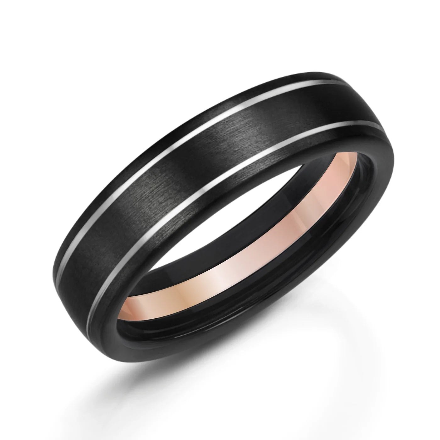 Zedd Pure Zirconium Men's Wedding Band 6mm ZT326/35C