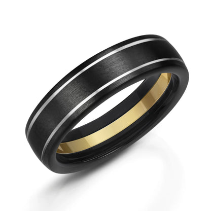 Zedd Pure Zirconium Men's Wedding Band 6mm ZT326/35C