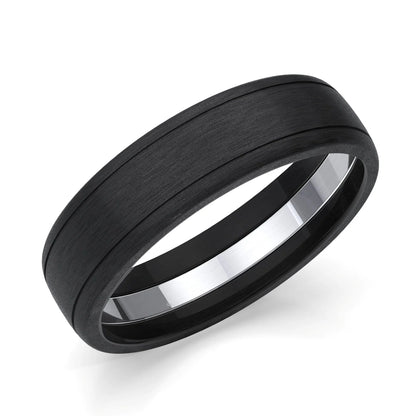 Zedd Pure Zirconium Men's Wedding Band 6mm ZT326/104