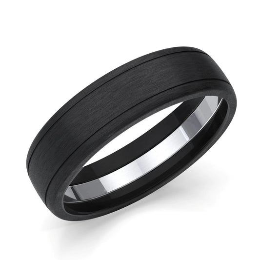 Zedd Pure Zirconium Men's Wedding Band 6mm ZT326/104