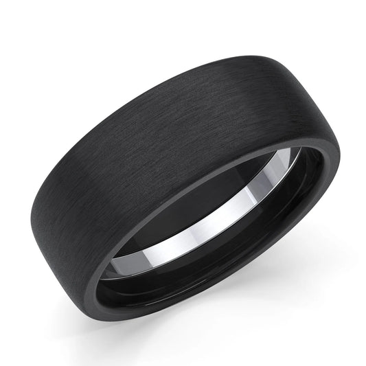 Zedd Pure Zirconium Men's Wedding Band 8mm ZT328
