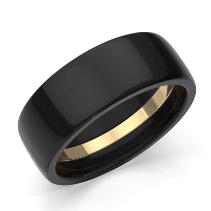 Zedd Pure Zirconium Men's Wedding Band 8mm ZT328