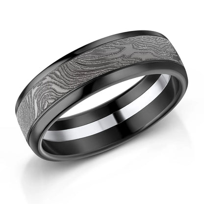 Zedd Pure Zirconium Men's Wedding Band 7mm ZT814