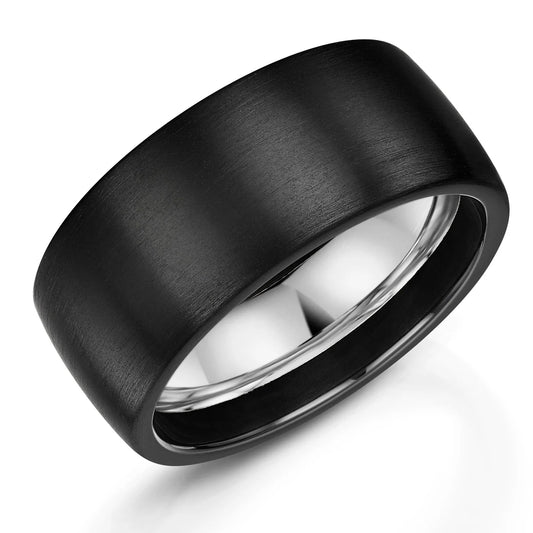 Zedd Pure Zirconium Men's Wedding Band 10mm ZZ3210
