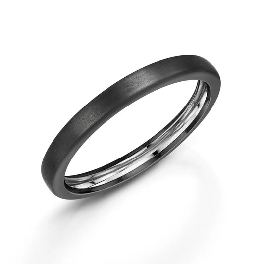 Zedd Pure Zirconium Men's Wedding Band 2.5mm