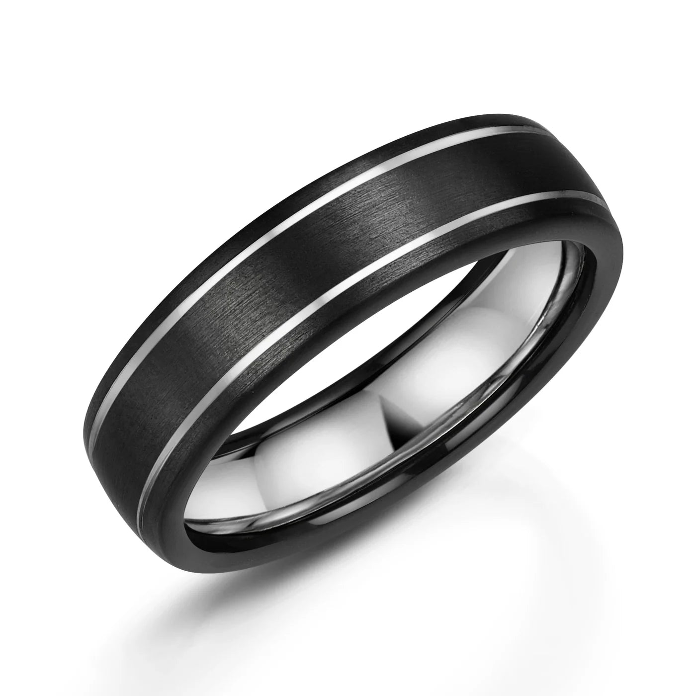 Zedd Pure Zirconium Men's Wedding Band 6mm ZZ326/35C