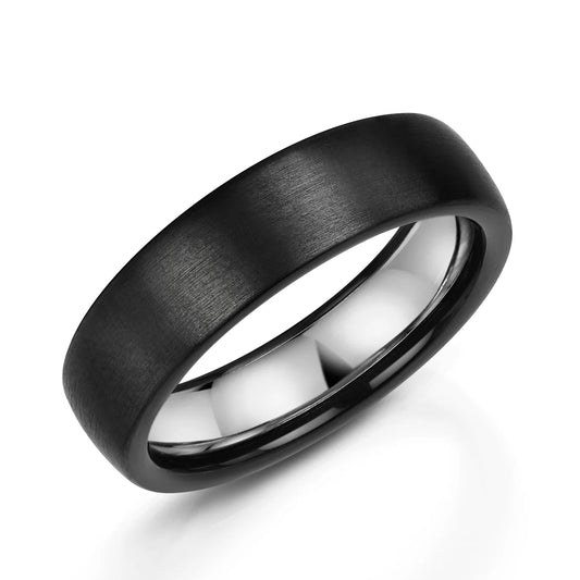 Zedd Pure Zirconium Men's Wedding Band 6mm