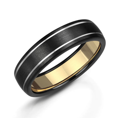 Zedd Pure Zirconium Men's Wedding Band 6mm ZZ326/35C