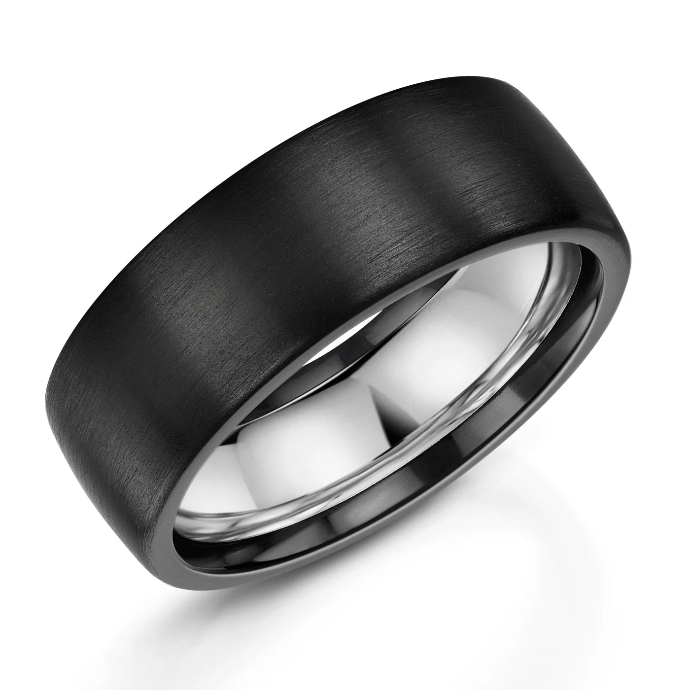 Zedd Pure Zirconium Men's Wedding Band 8mm ZZ328