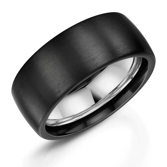 Zedd Pure Zirconium Men's Wedding Band 9mm ZZ329