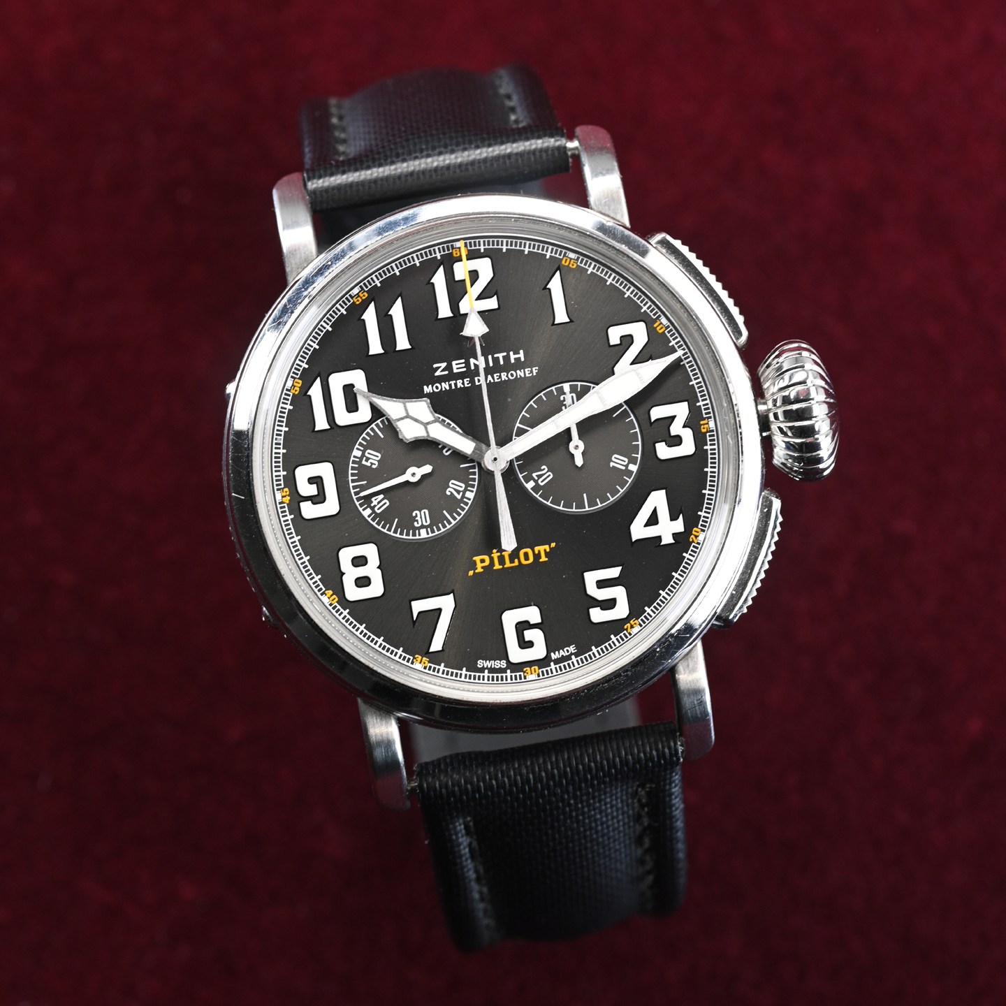 Pre-Owned ZENITH pilot Type 20 Chronograph Rescue 03.2434.4069