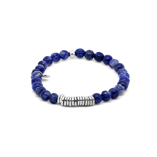 Tateossian Classic Discs Beaded Sodalite Large