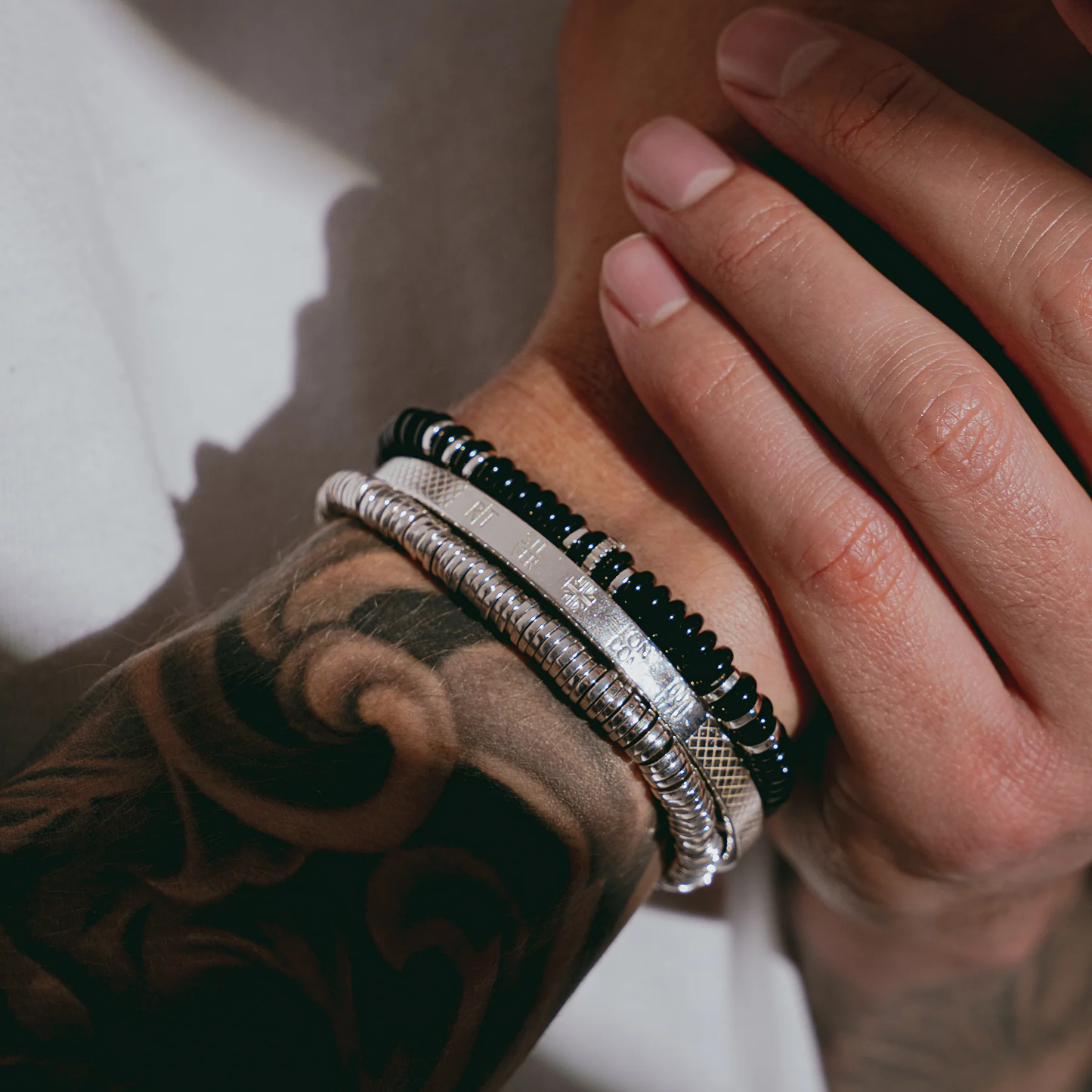 Tateossian Positano Black Agate Large