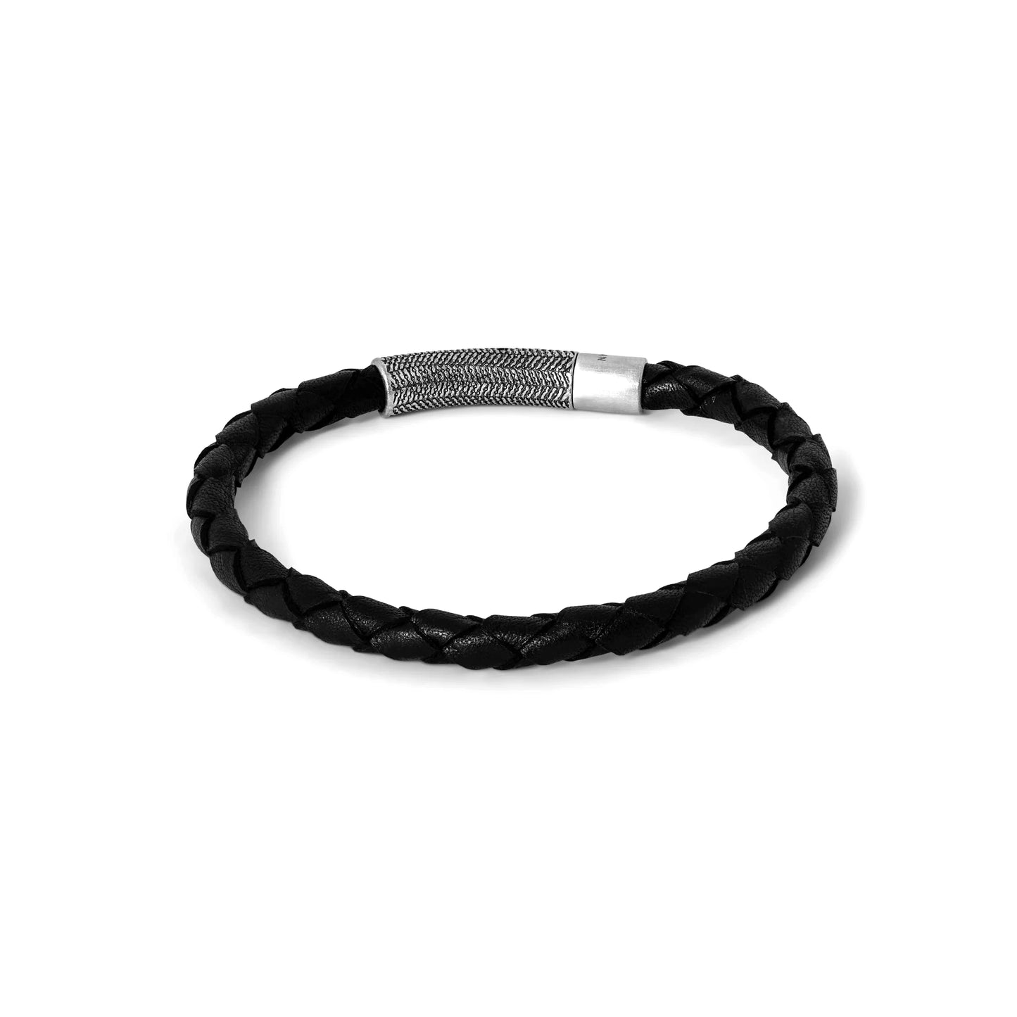 Tateossian Vintage Herringbone Click Black Medium