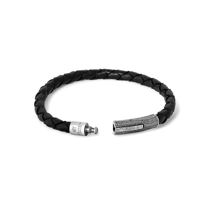 Tateossian Vintage Herringbone Click Black Medium