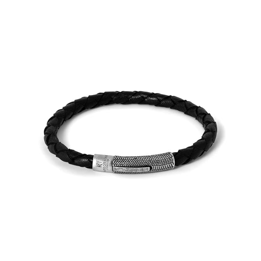 Tateossian Vintage Herringbone Click Black Large