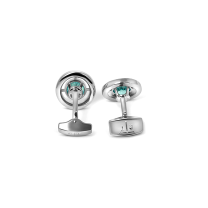Tateossian Halo Aquamarine Cufflinks