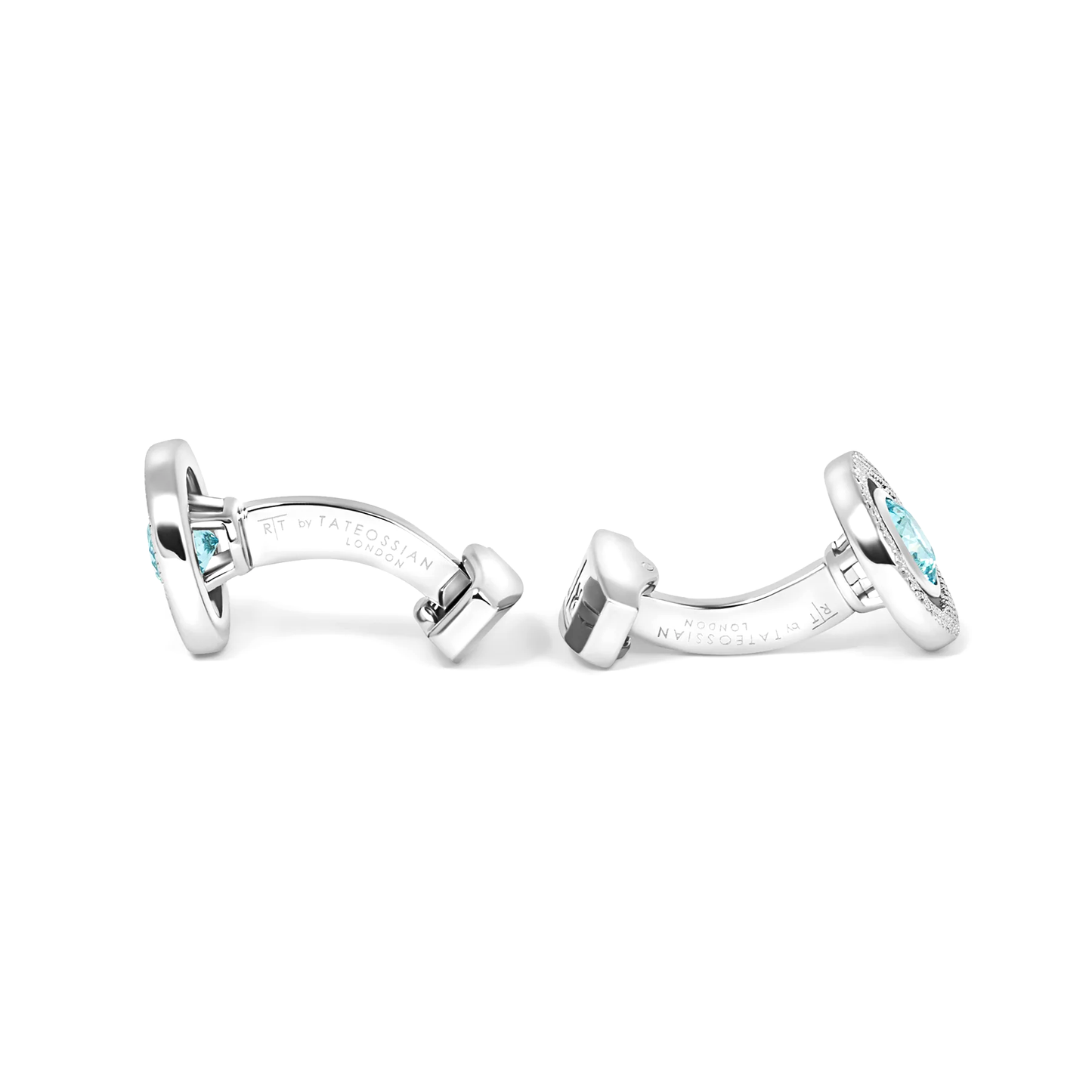 Tateossian Halo Aquamarine Cufflinks