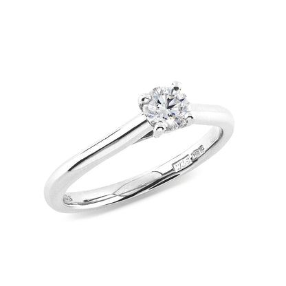 Platinum Crossover Engagement Ring