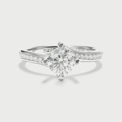 Classic Twist Solitaire Pavé Platinum