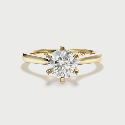 Classic Six Claw Solitaire Yellow Gold