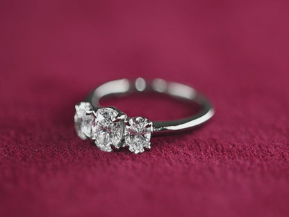 Beards Platinum Lab-Grown Trilogy Ring