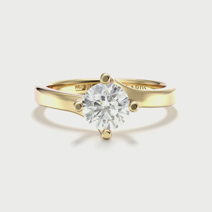 Classic Twist Solitaire Yellow Gold