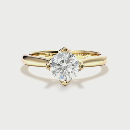 Classic Four Claw Solitaire Yellow Gold