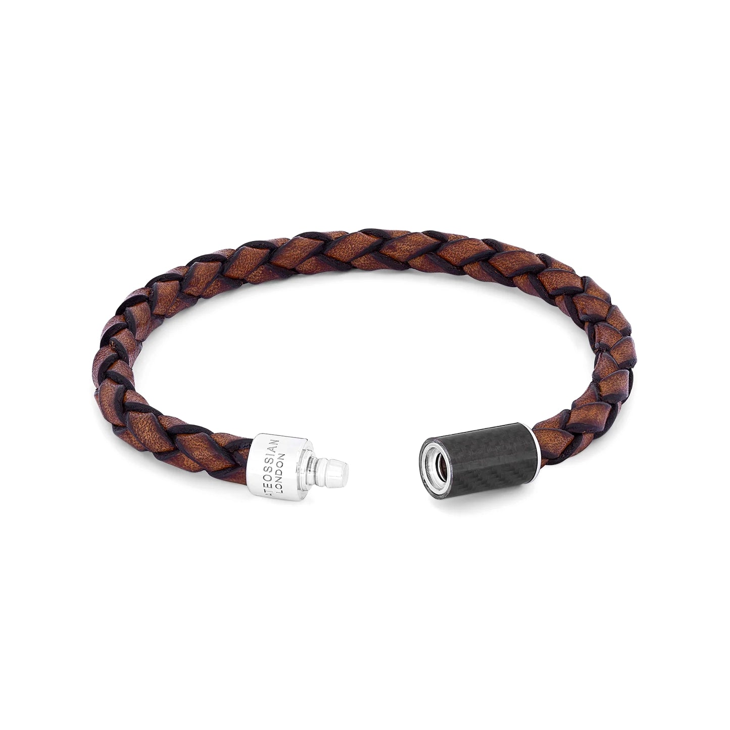 Tateossian Carbon Pop Bracelet Brown Medium