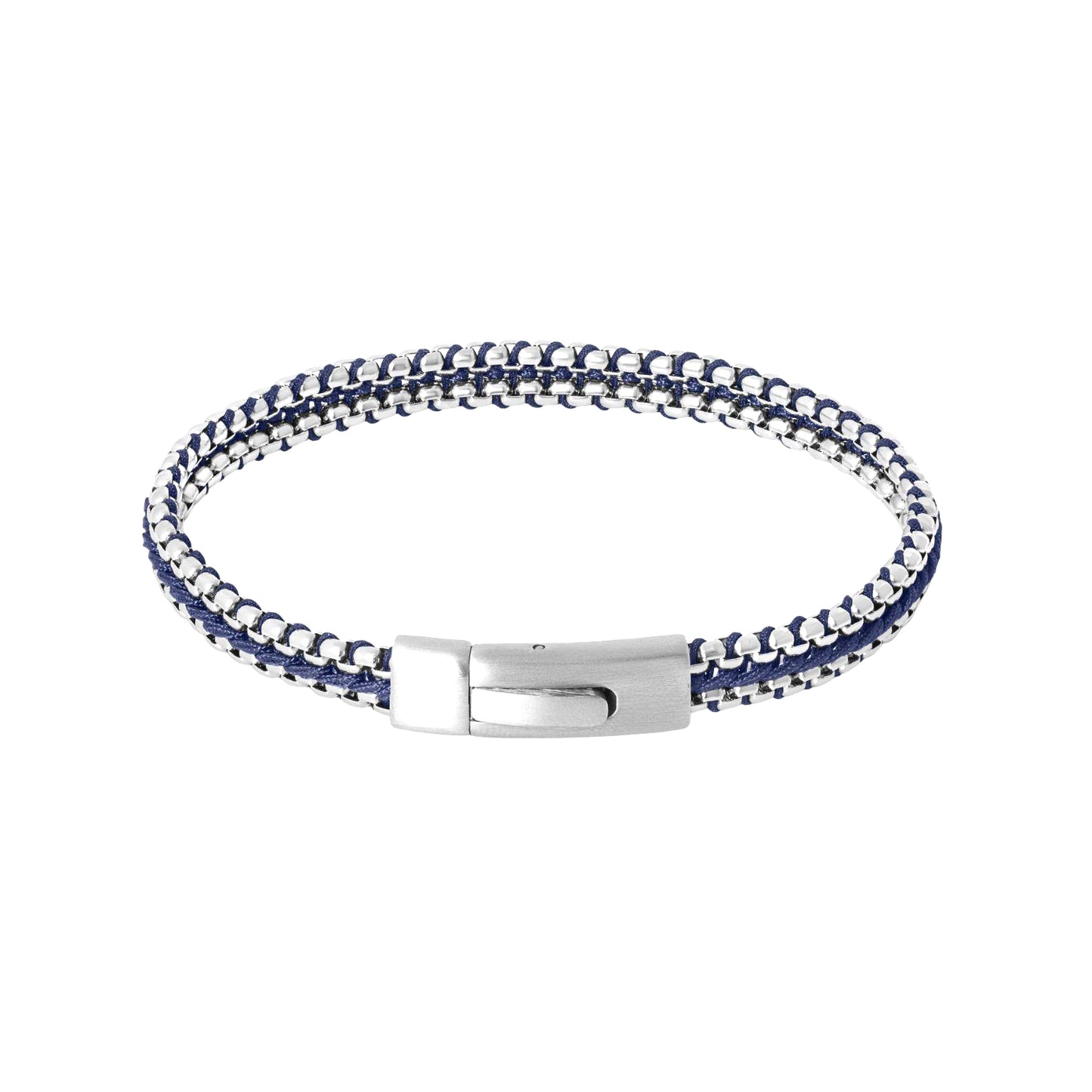 Tateossian Tris Button Bracelet Blue Medium