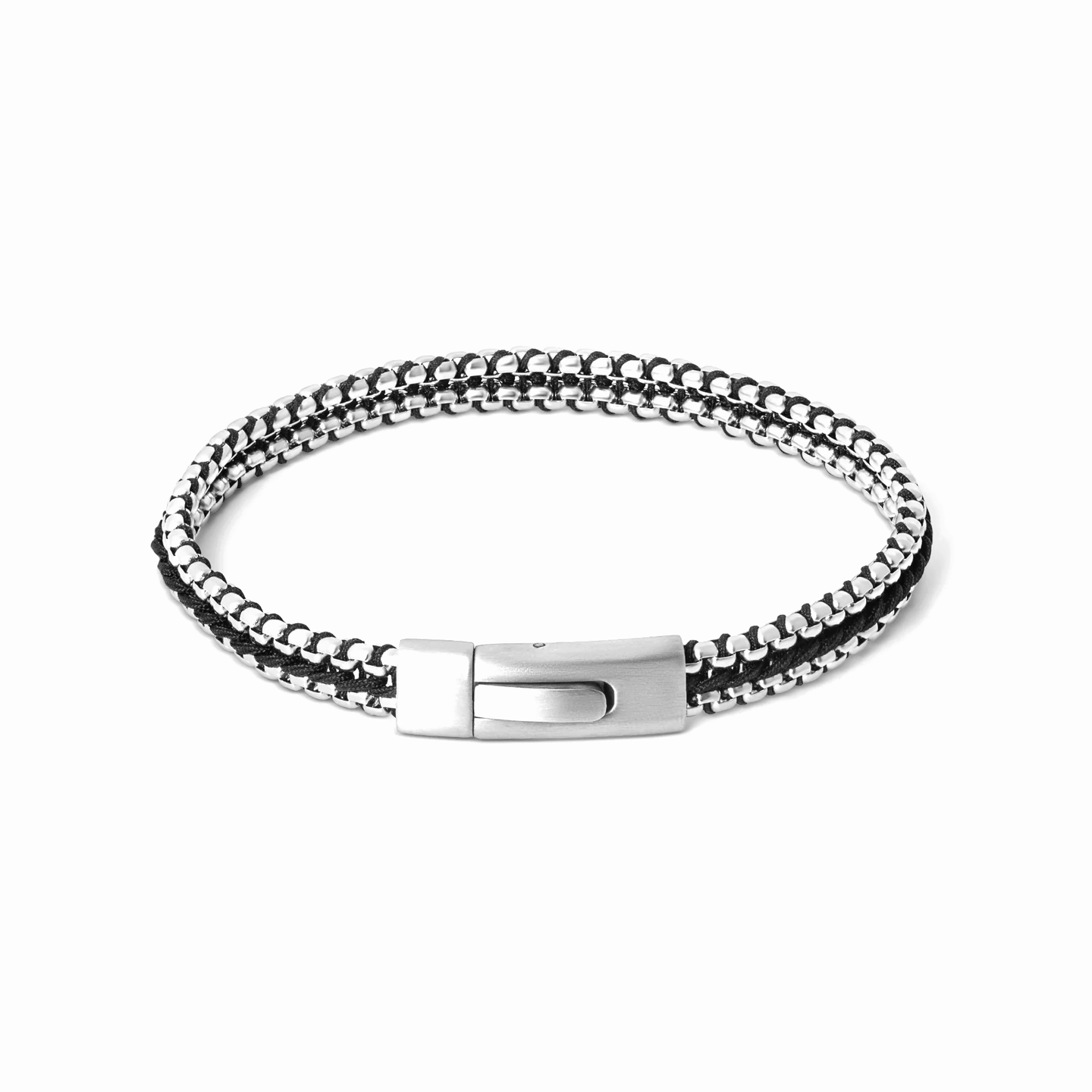 Tateossian Tris Button Bracelet Black Medium
