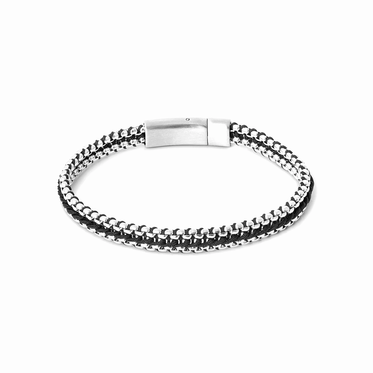 Tateossian Tris Button Bracelet Black Medium