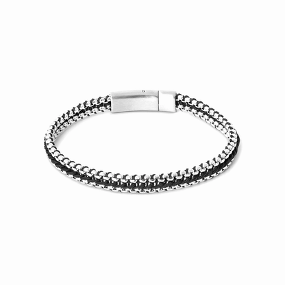 Tateossian Tris Button Bracelet Black Medium