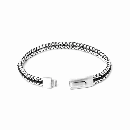 Tateossian Tris Button Bracelet Black Medium