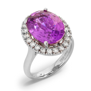 Beards 1804 High Jewellery - Madagascan Pink Sapphire & Diamond Platinum Ring