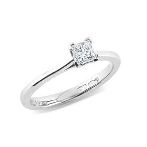 BEARDS Princess Cut Diamond ENGAGEMENT RING 0.36ct