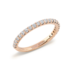 Beards 18ct Rose Gold Diamond 3/4 Eternity Ring