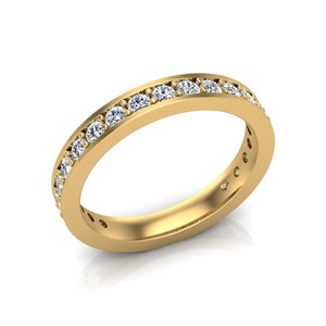 Beards 18ct Yellow Gold & Diamond Eternity Ring
