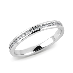 BEARDS Platinum Diamond Half Eternity Ring