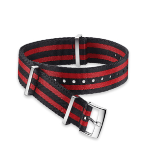 Omega Nato Strap Black/Red 5 Stripe