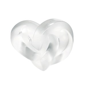 Lalique Clear Crystal Hearts Sculpture